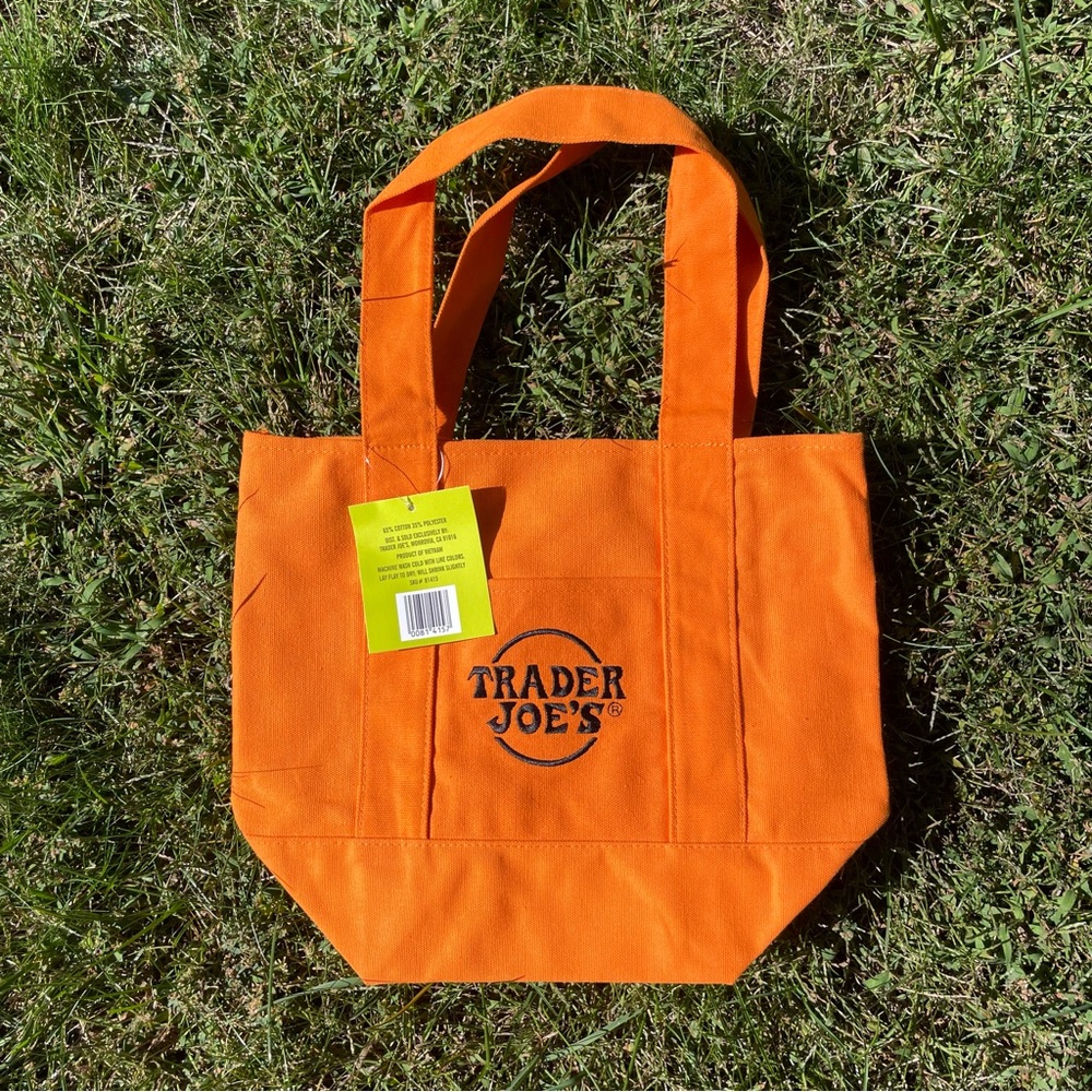 Trader Joe's mini Orange Tote Bag